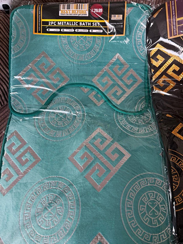 2pc teal silver geometric - 2pc, teal/silver