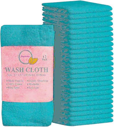 12x cotton face cloths - 12x,
